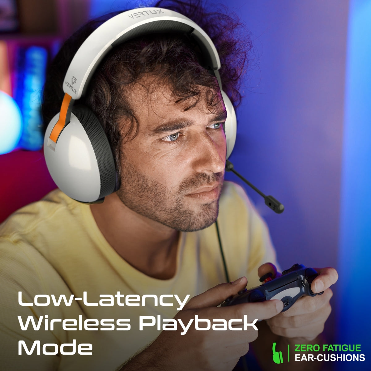 High-Performance Tri-Mode Connectivity Gaming Headset with Retractable Microphone