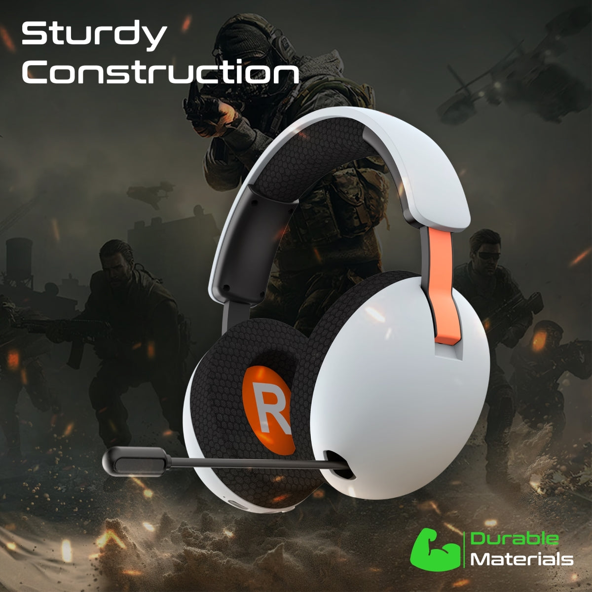 High-Performance Tri-Mode Connectivity Gaming Headset with Retractable Microphone