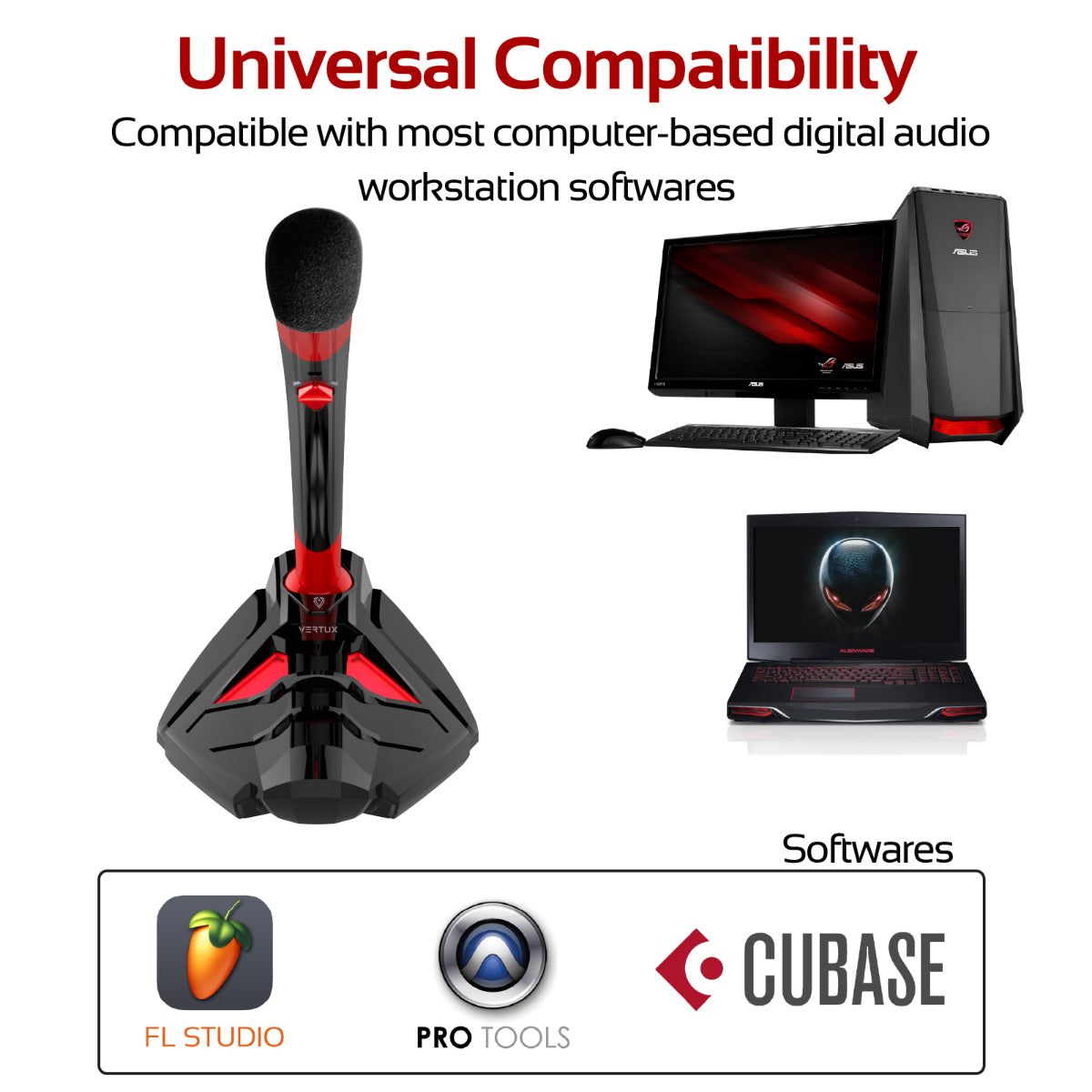 Universal Digital Stereo 3.5mm Desktop Gaming Microphone