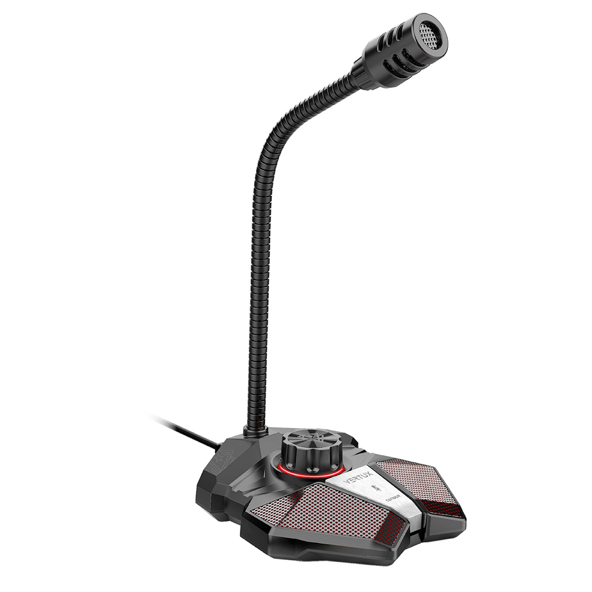 High Sensitivity Omni-Directional Gaming Microphone with Volume Control