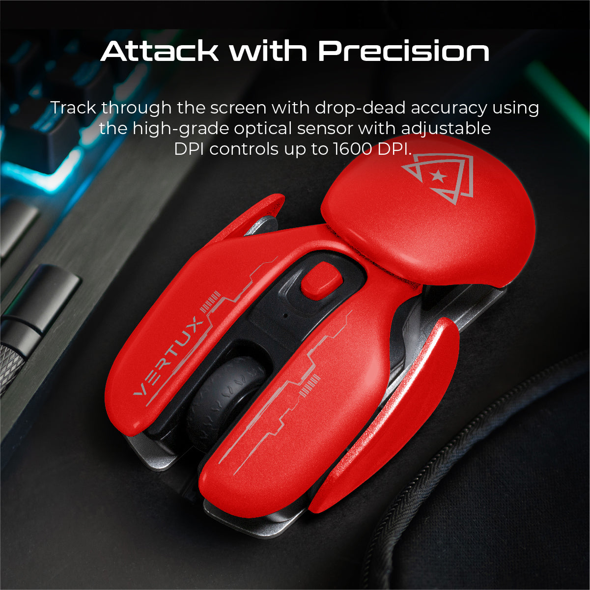 High Performance Ergonomic Wireless Gaming Mouse