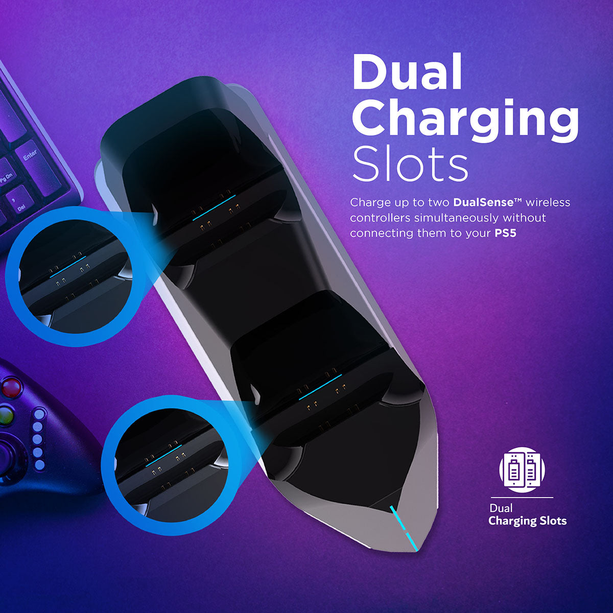 DualDock Charging Hub for PS5 DualSense™ Controller