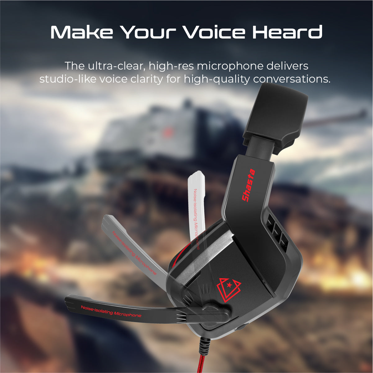 Ambient Noise Isolation Over-Ear Gaming Headset