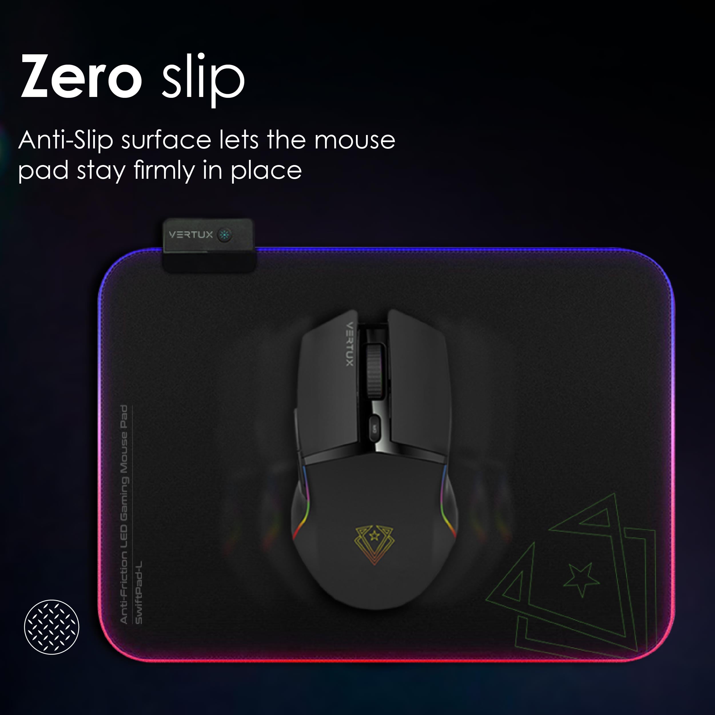 Game Immersion™ Smooth Scrolling RGB LED Gaming Mouse Pad
