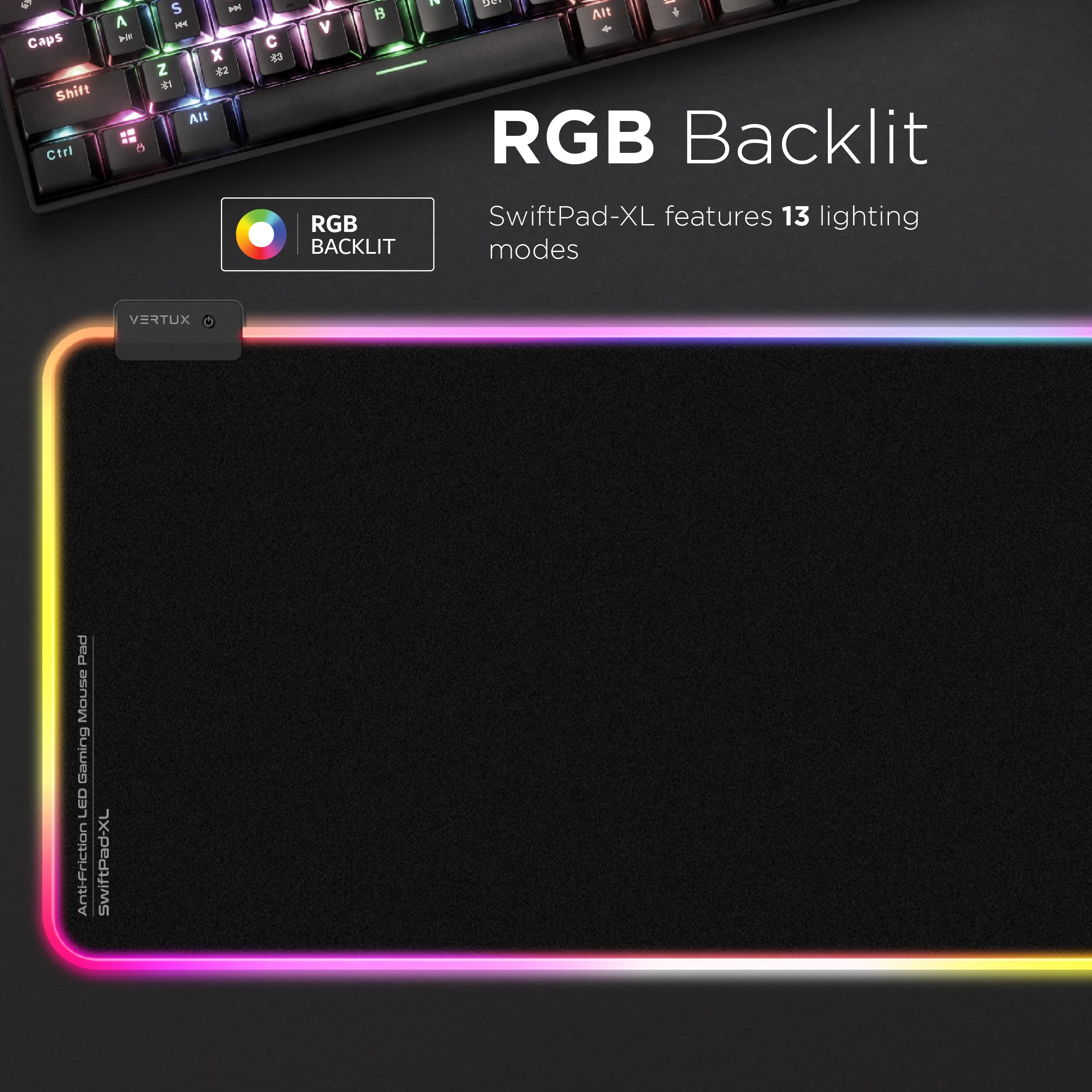 Game Immersion™ Smooth Scrolling RGB LED Gaming Mouse Pad