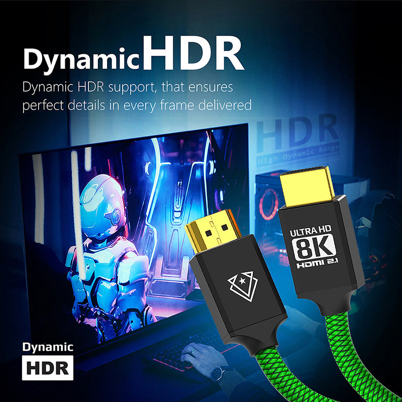 GameCharged™ 8K HDMI Audio Video 3D Cable