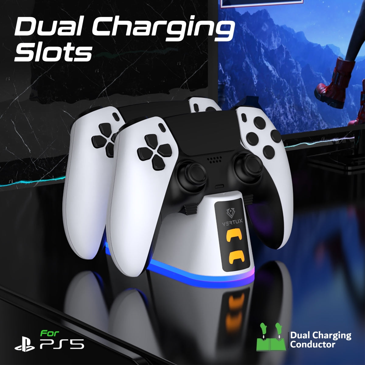 2-in-1 Charging Dock for PS5 DualSense™ Controller