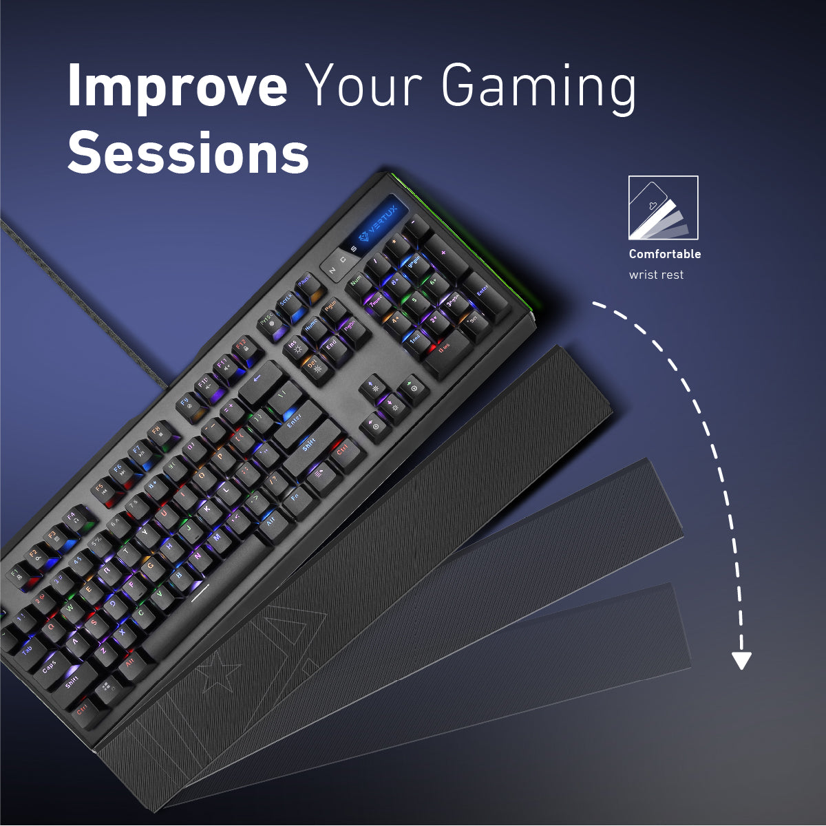 Pro-Gamer Mechanical Wired Gaming Keyboard