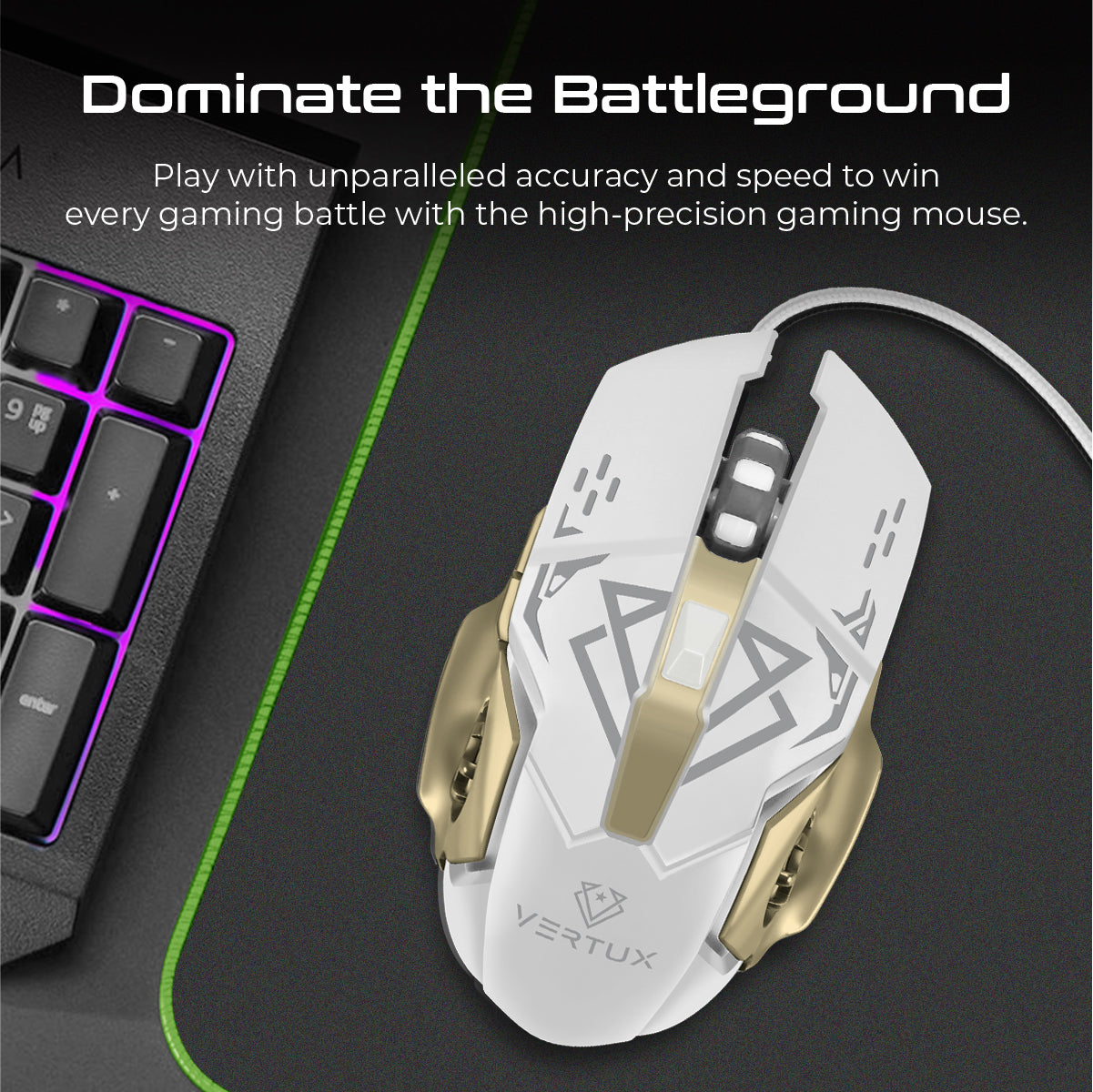 Precision Tracking Ergonomic Gaming Mouse