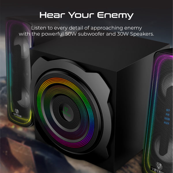 80W Surround Sound Gaming Speaker Vertux Gaming